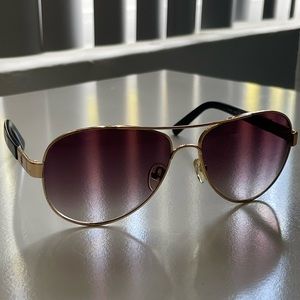 Tory Burch Gold Aviator Sunglasses